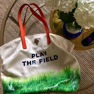 Kate Spade Play The Field Cream Terry Tote
